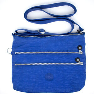 Kipling Alvar Blue Canvas Crossbody Bag Shoulder Bag